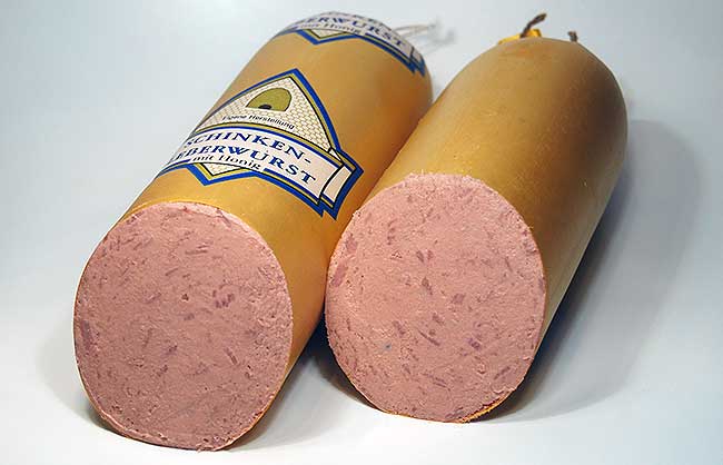 DELIKATESS-LEBERWURST „GENUSSRITTER“, IM GOLDDARM